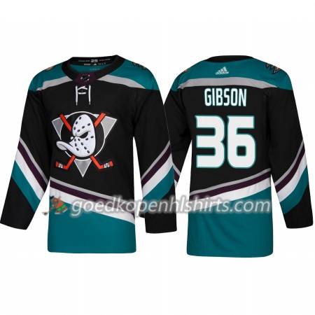 Anaheim Ducks John Gibson 36 Adidas 2018-2019 Alternate Authentic Shirt - Mannen